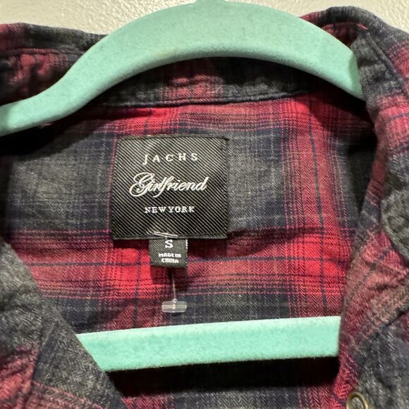 Jachs Girlfriend Snap Up Flannel Black & Red Buffalo Plaid Womens sz Small - Picture 5 of 8